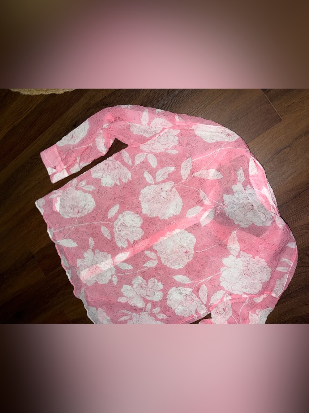 Nwt revolve Bailey 44 floral sheer peony button up $128 XL summer spring top - Picture 8 of 9